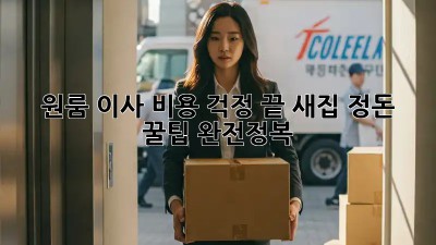 원룸 이사, 비용 걱정 끝! 새집 정돈 꿀팁 완전정복