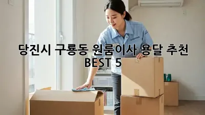 당진시 구룡동 원룸이사 용달 추천 BEST 5